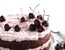 Cherry cake with sour cream, recipe with photo